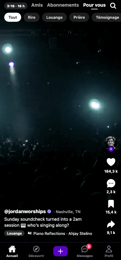 Le fil vidéo Pour vous