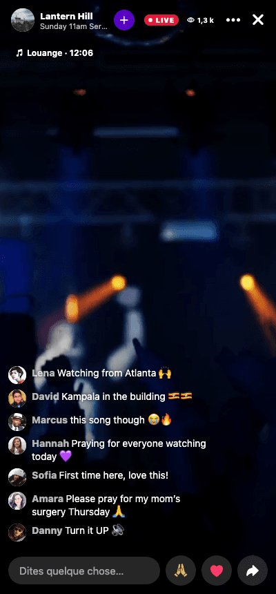 Une célébration diffusée en live avec le chat